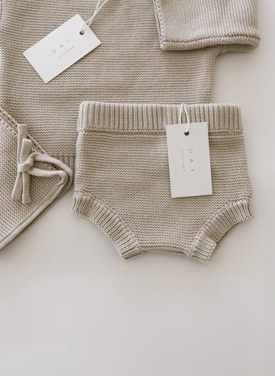 Purl Knit Bloomer Shorts ‘Mushroom’