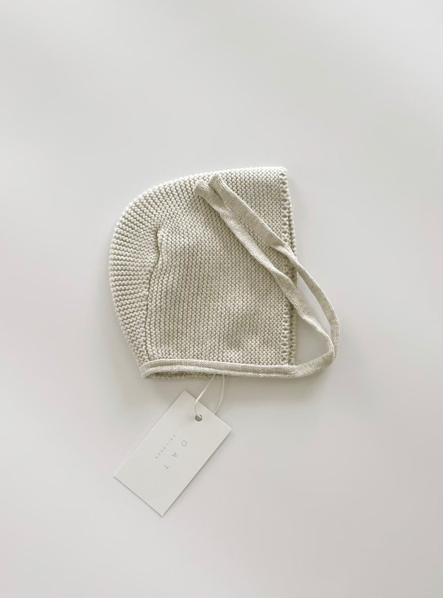 Purl Knit Bonnet ‘Gray Marle’