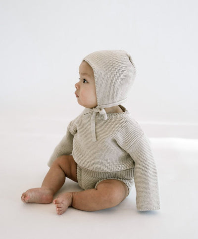 Purl Knit Bonnet ‘Gray Marle’