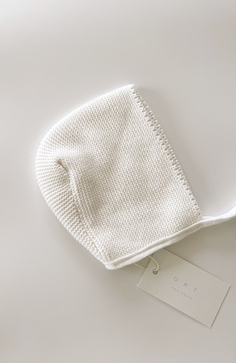 Purl Knit Bonnet ‘Milk’