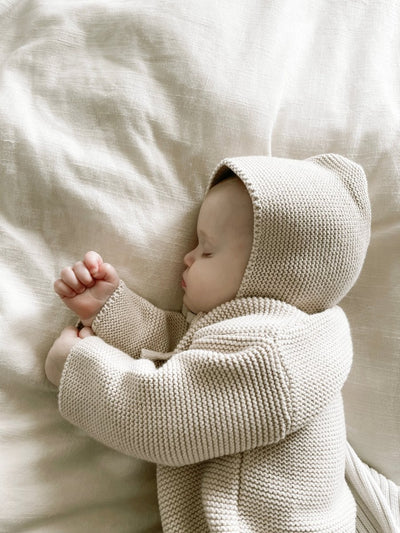 Purl Knit Bonnet ‘Mushroom’