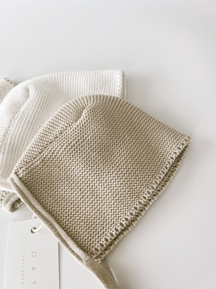 Purl Knit Bonnet ‘Mushroom’