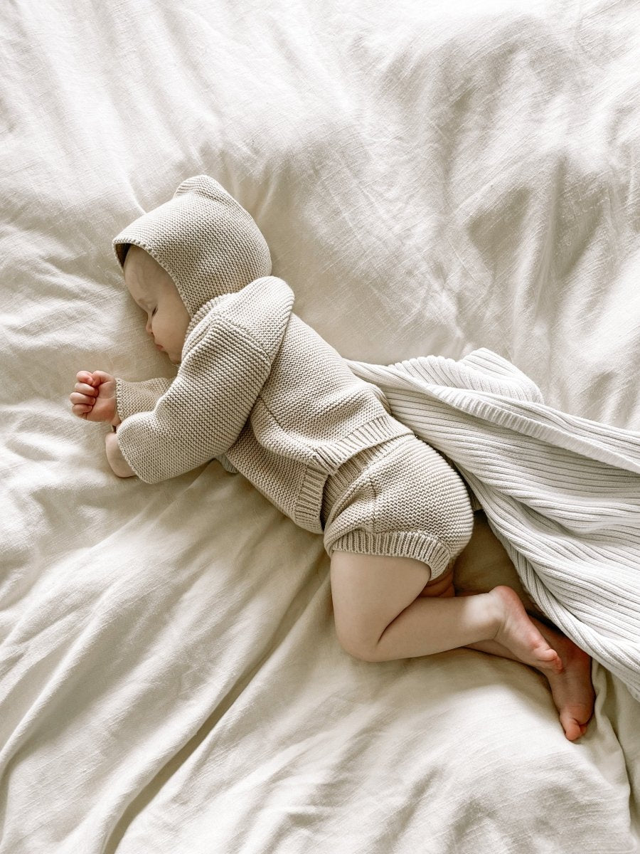 Purl Knit Bonnet ‘Mushroom’