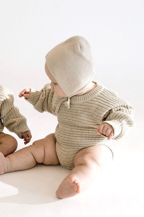 Purl Knit Bonnet ‘Mushroom’