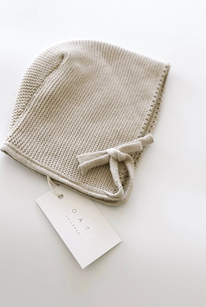 Purl Knit Bonnet ‘Mushroom’