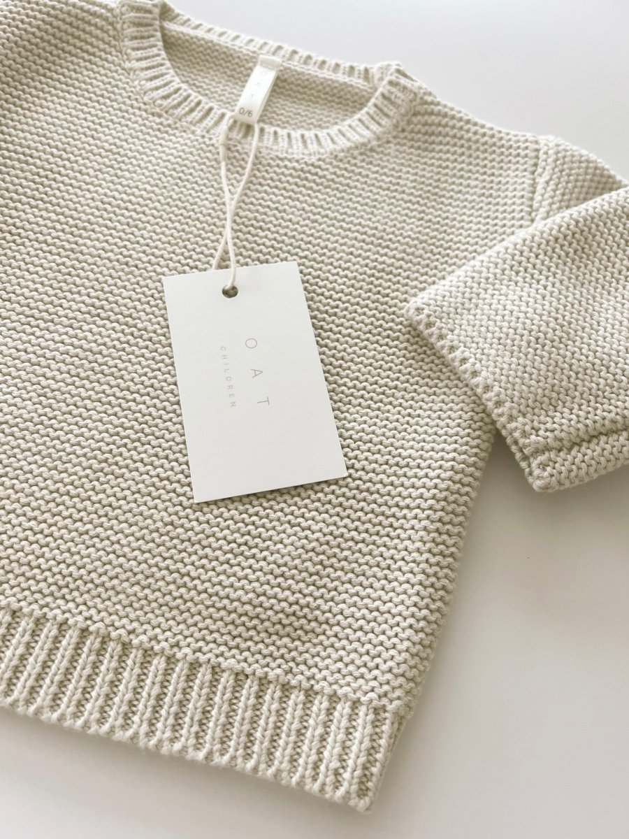 Purl Knit Sweater ‘Gray Marle’