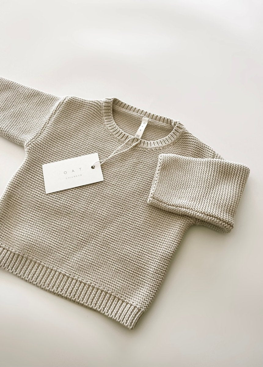 Purl Knit Sweater ‘Mushroom’