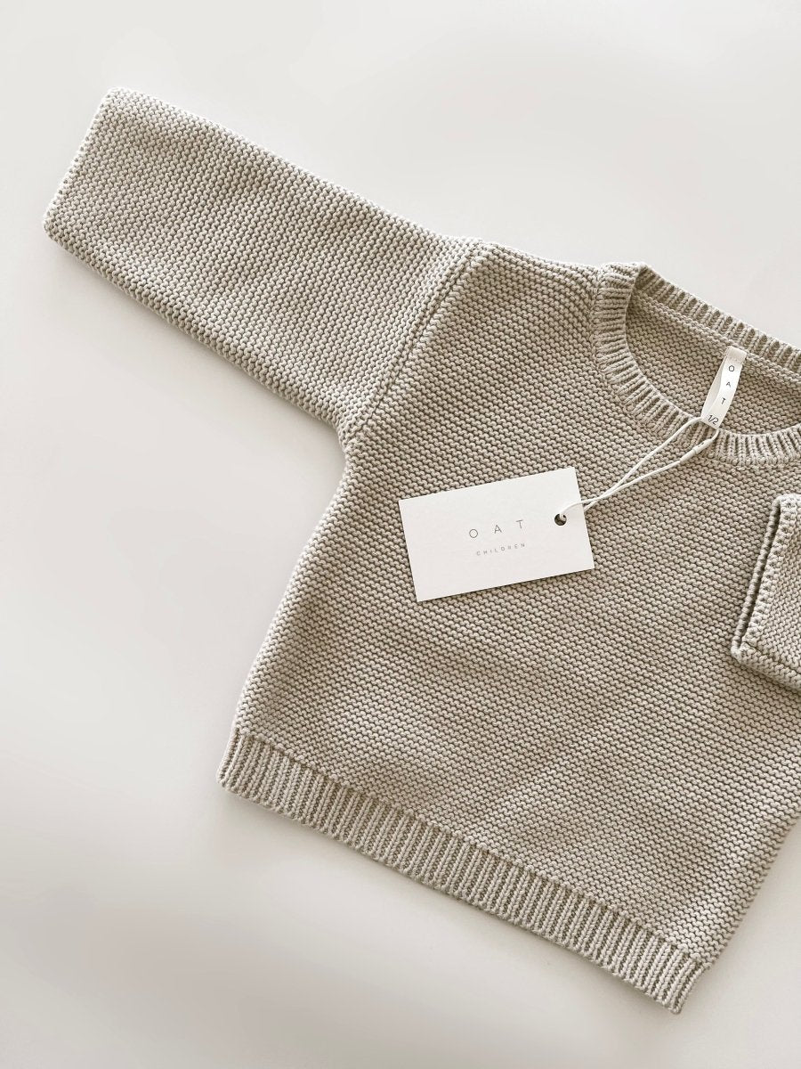 Purl Knit Sweater ‘Mushroom’