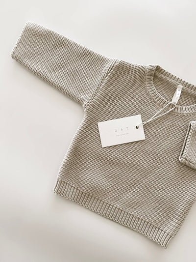 Purl Knit Sweater ‘Mushroom’