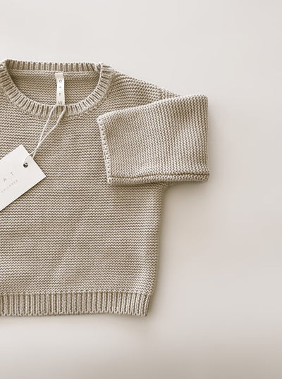 Purl Knit Sweater ‘Mushroom’