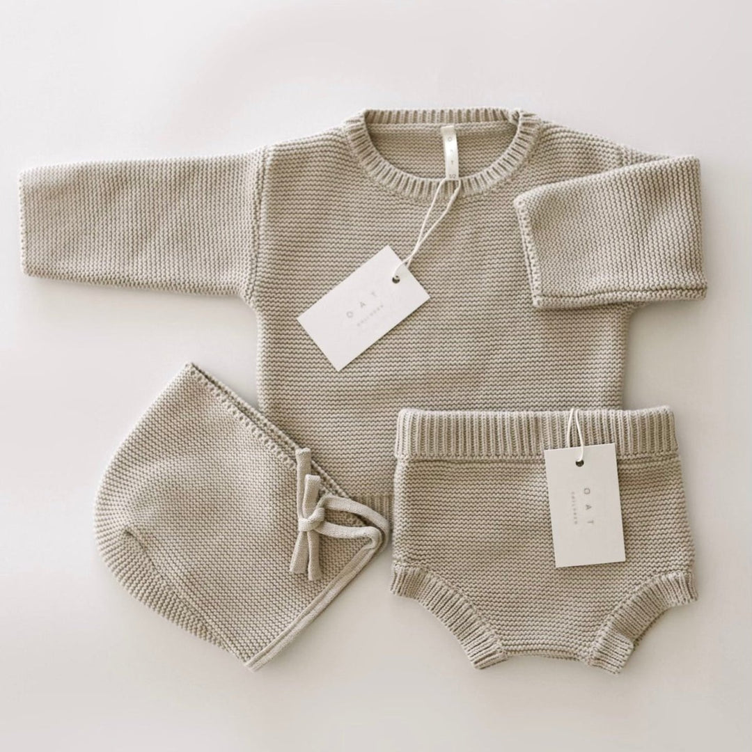 Purl Knit Sweater ‘Mushroom’