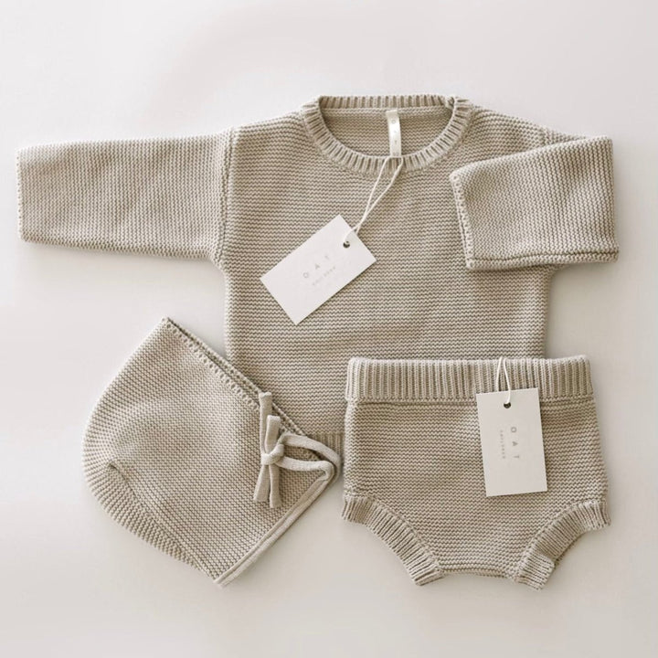 Purl Knit Sweater ‘Mushroom’