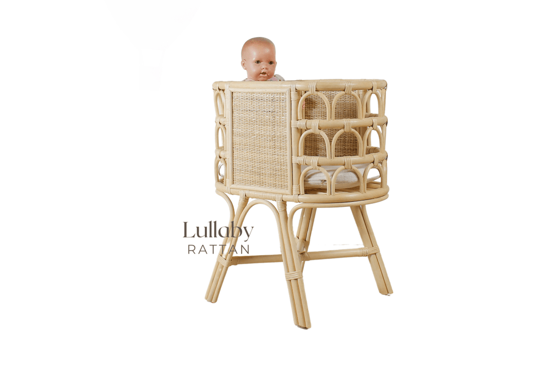 Rattan Doll Crib