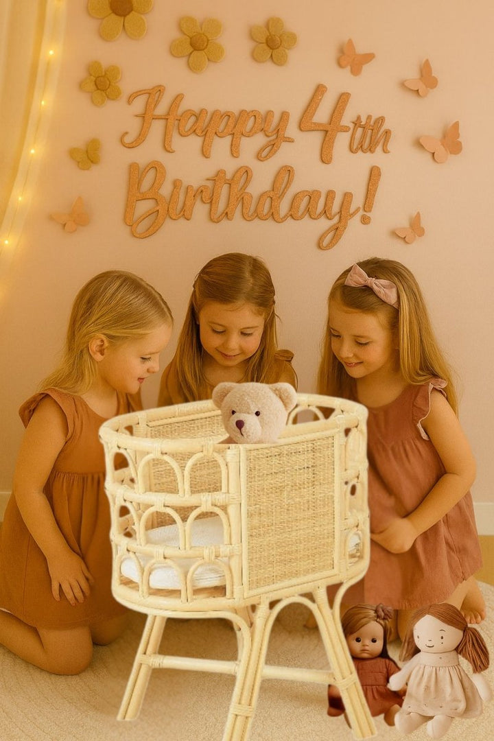 Rattan Doll Crib