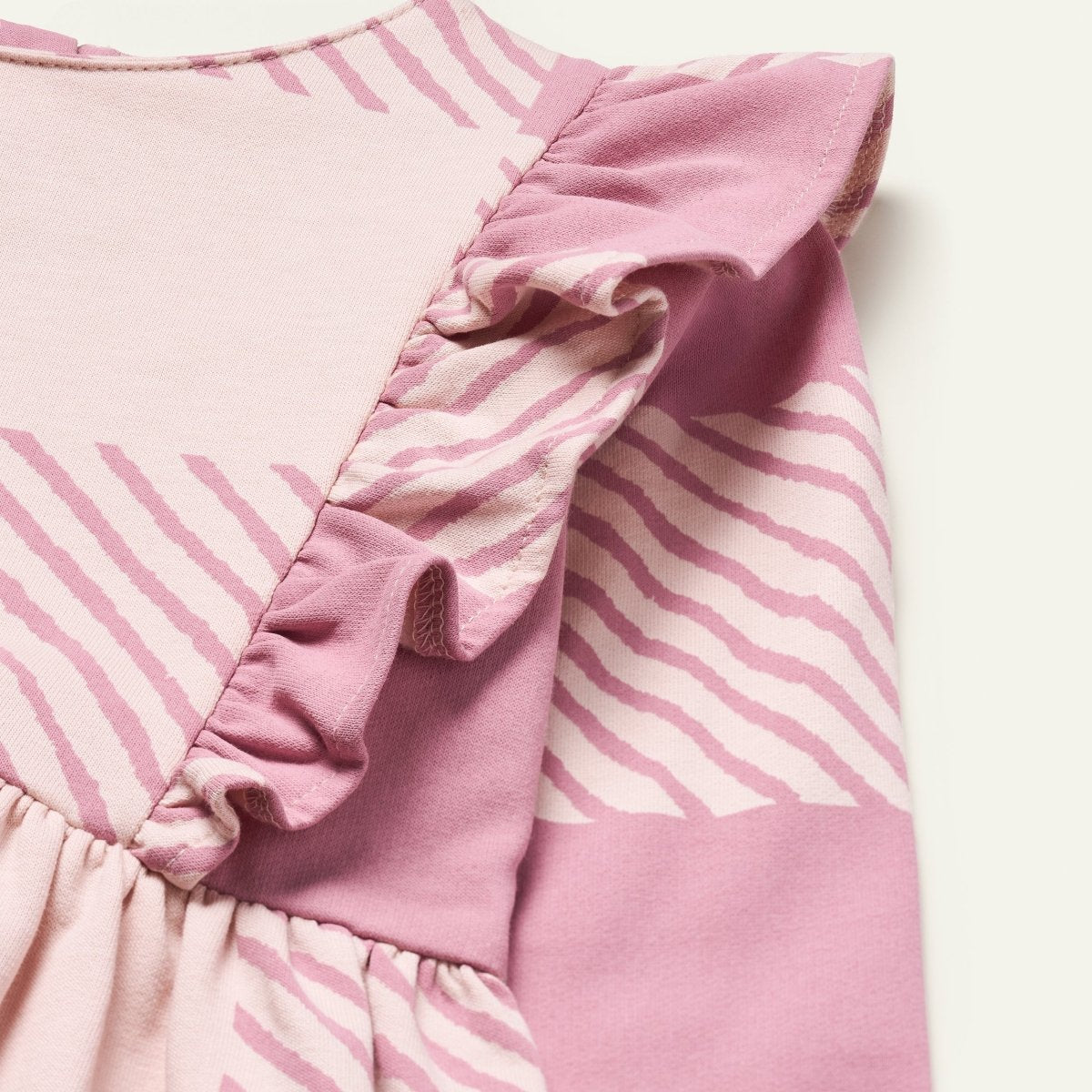 Recycled Cotton Buffalo Check Ruffle Dress