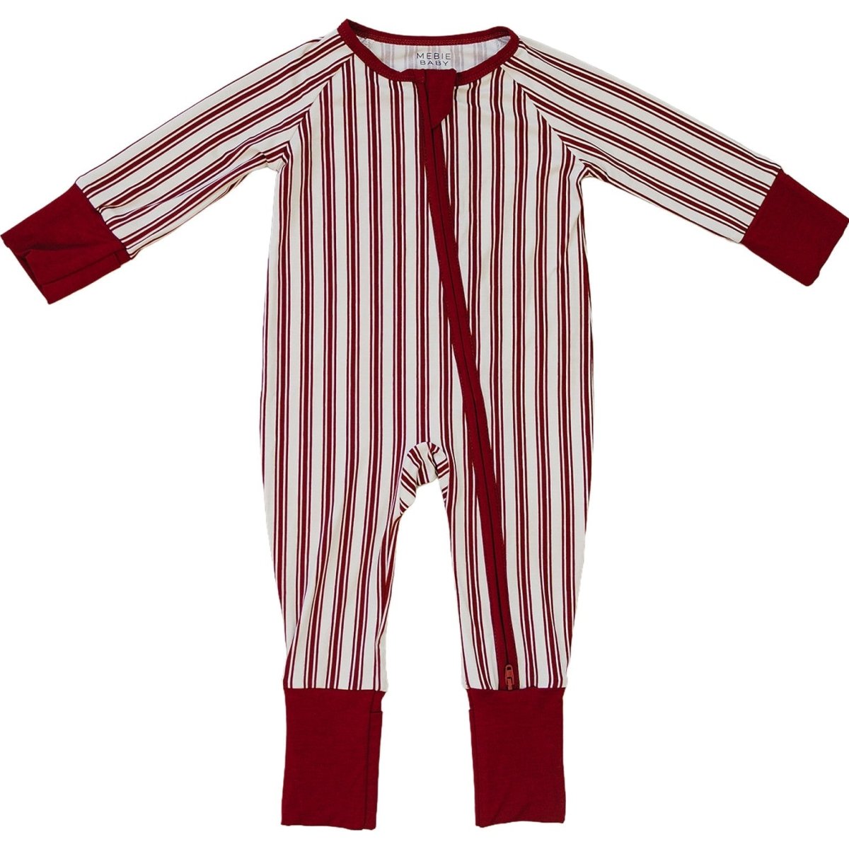Red Stripes Bamboo Zipper
