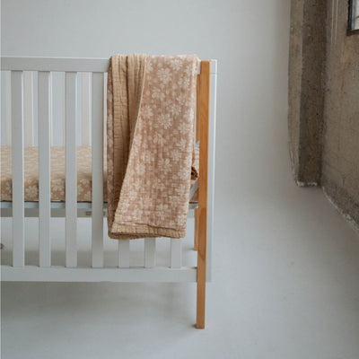 Retro Floral Bamboo Crib Sheet