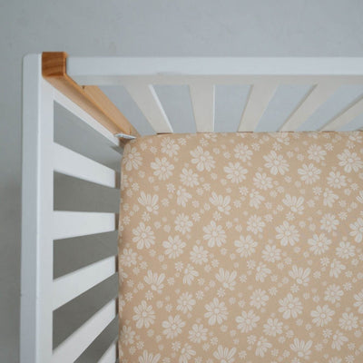 Retro Floral Bamboo Crib Sheet