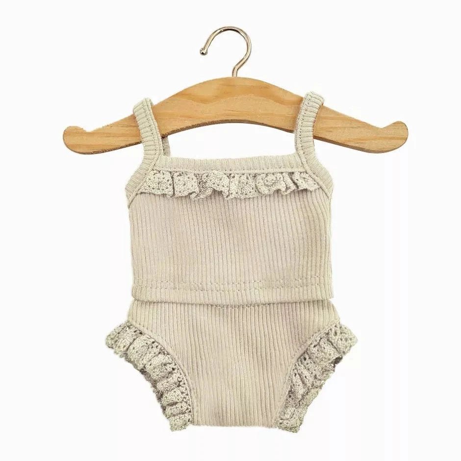 Ribbed Knit & Lace Doll Outfit
