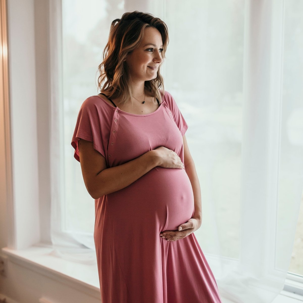 Rose Mommy Labor and Delivery Nursing Hoospital Gown