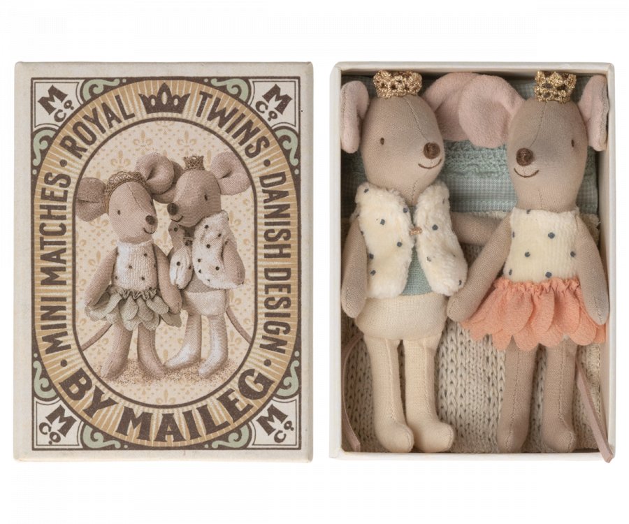 Royal Twins in Box, Little Brother &amp; Sister in Matchbox - Rose