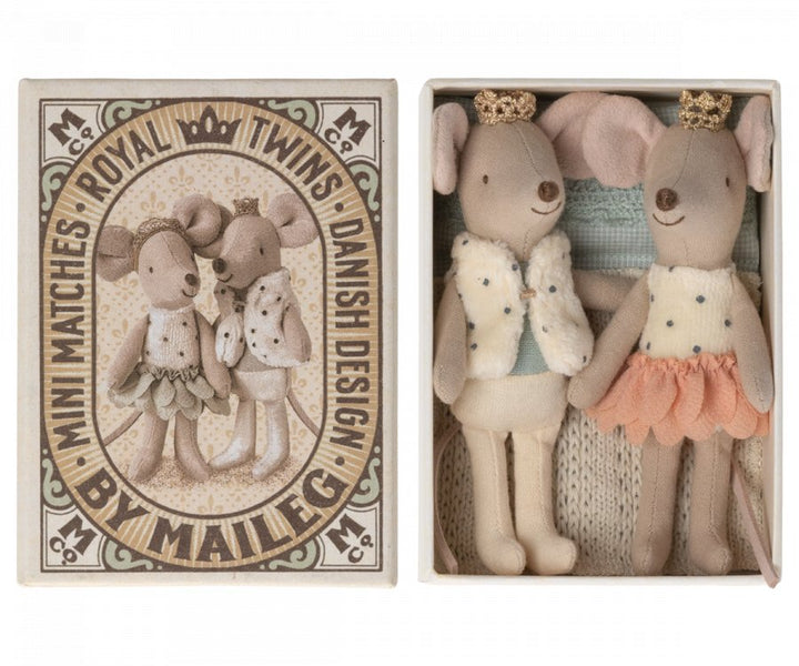 Royal Twins in Box, Little Brother &amp; Sister in Matchbox - Rose