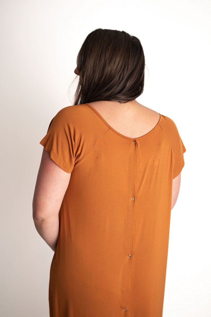 Saddle Tan Mommy Labor and Delivery Nursing Hospital Gown