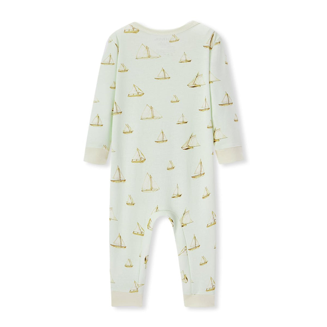 Sailboat Melody Organic Cotton Zipper Pajama