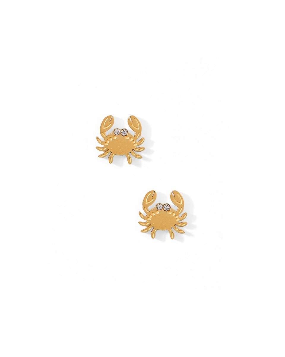 Screwback Stud Earrings - Crab