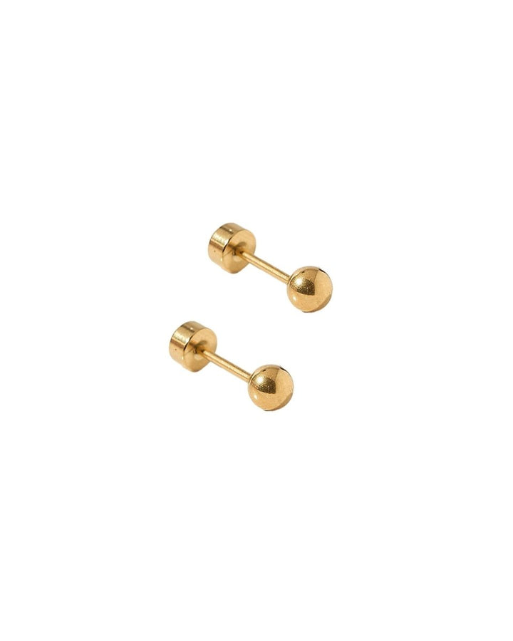 Screwback Stud Earrings - Evelyn Gold