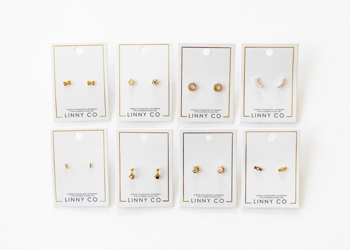 Screwback Stud Earrings - Kate Candy Gold