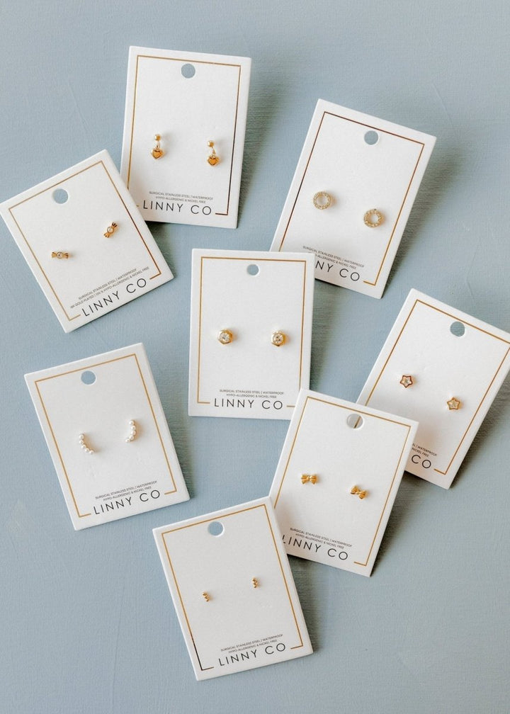 Screwback Stud Earrings - Kate Candy Gold