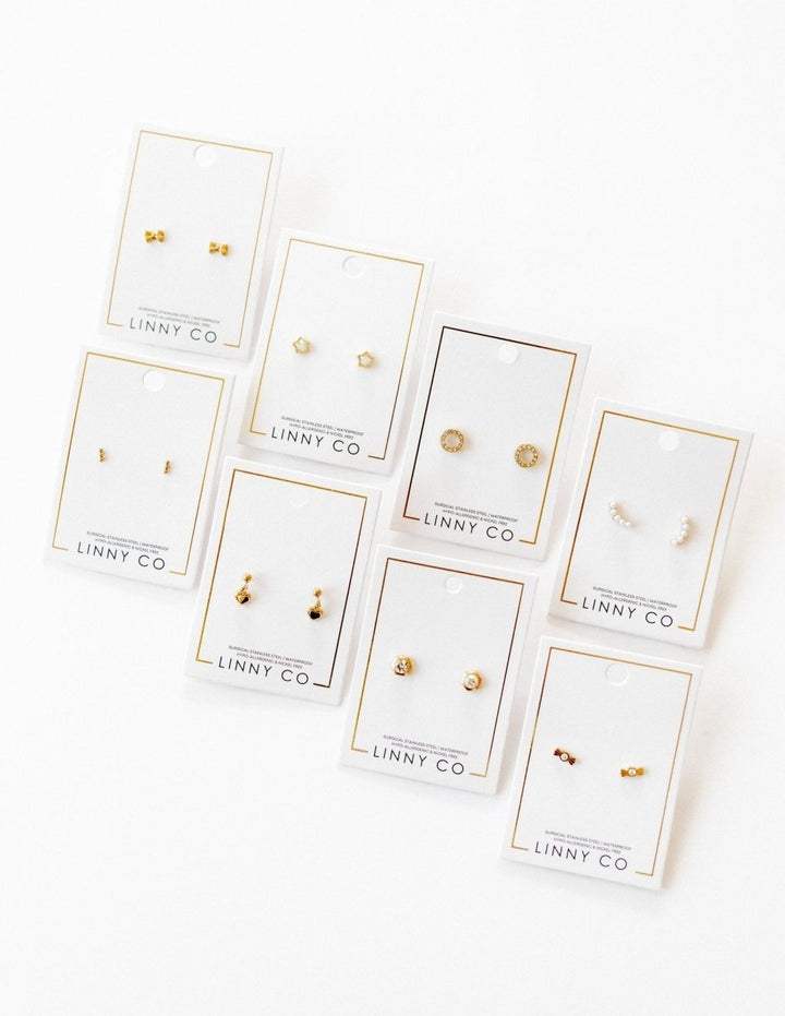 Screwback Stud Earrings - Kate Candy Gold