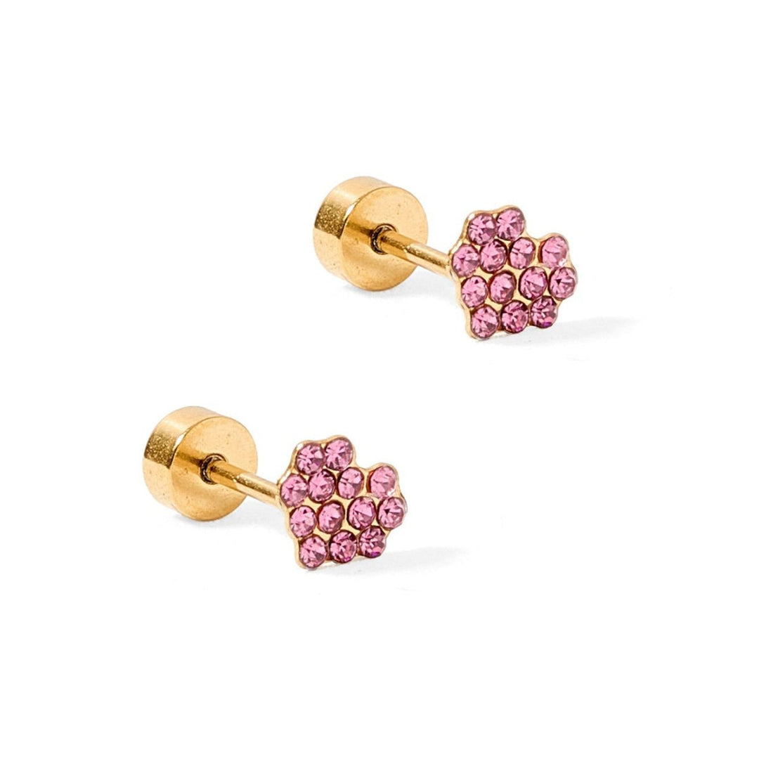 Screwback Stud Earrings - Leo Pink