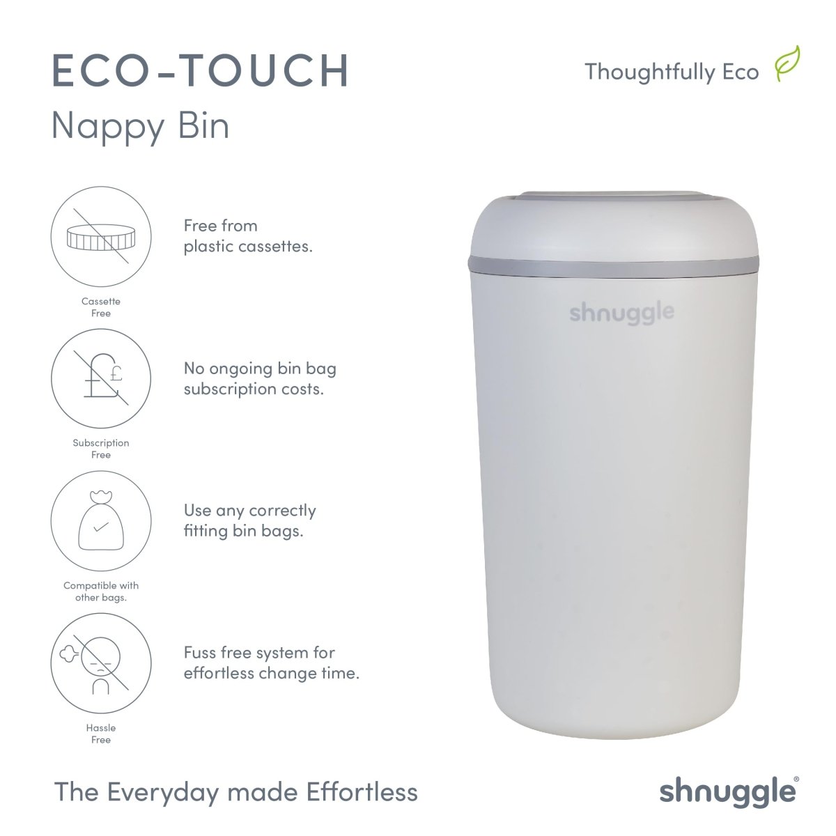 Shnuggle Eco-Touch Nappy Bin Diaper Pail