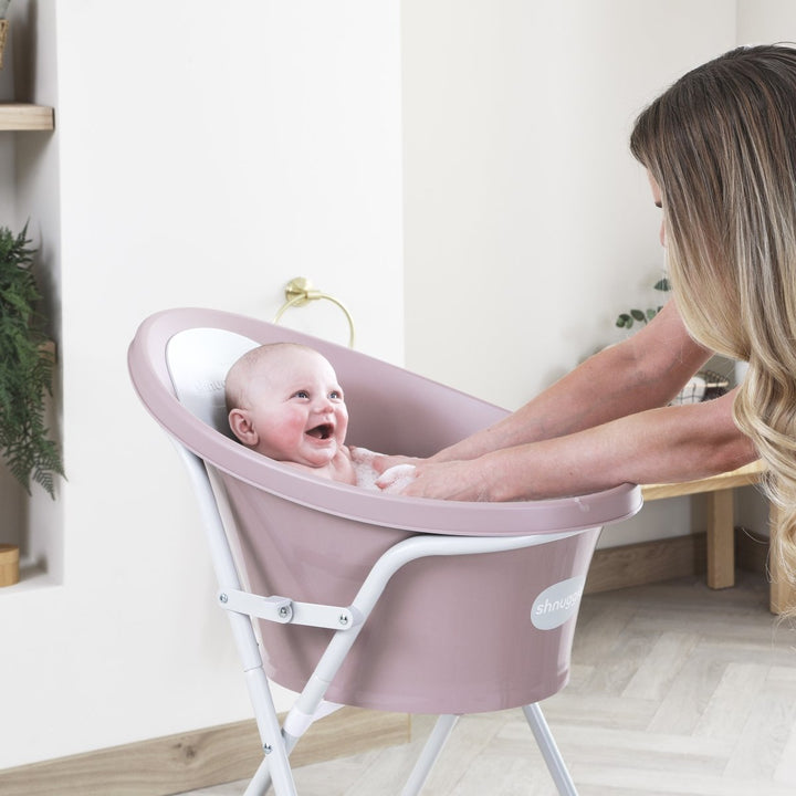 Shnuggle Newborn Bundle: Baby Bath &amp; Accessories Bundle - 5-Piece Set | Cozy Support, Easy Cleanup &amp; Sensory Fun