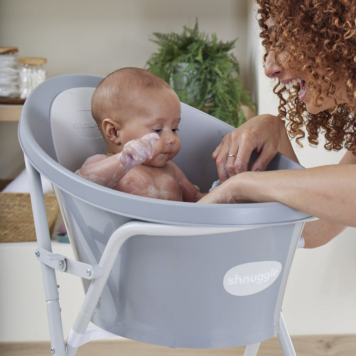 Shnuggle Newborn Bundle: Baby Bath &amp; Accessories Bundle - 5-Piece Set | Cozy Support, Easy Cleanup &amp; Sensory Fun