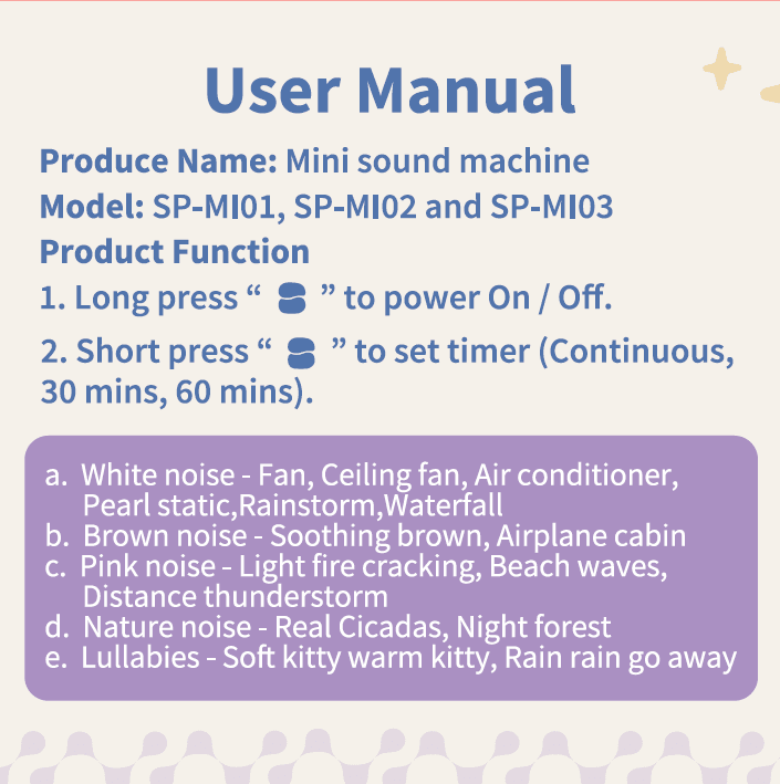 Sleeping Pal Mini Sound Machine - &