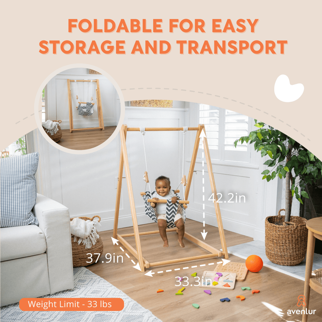 Spruce - Foldable Baby Swing - Gray