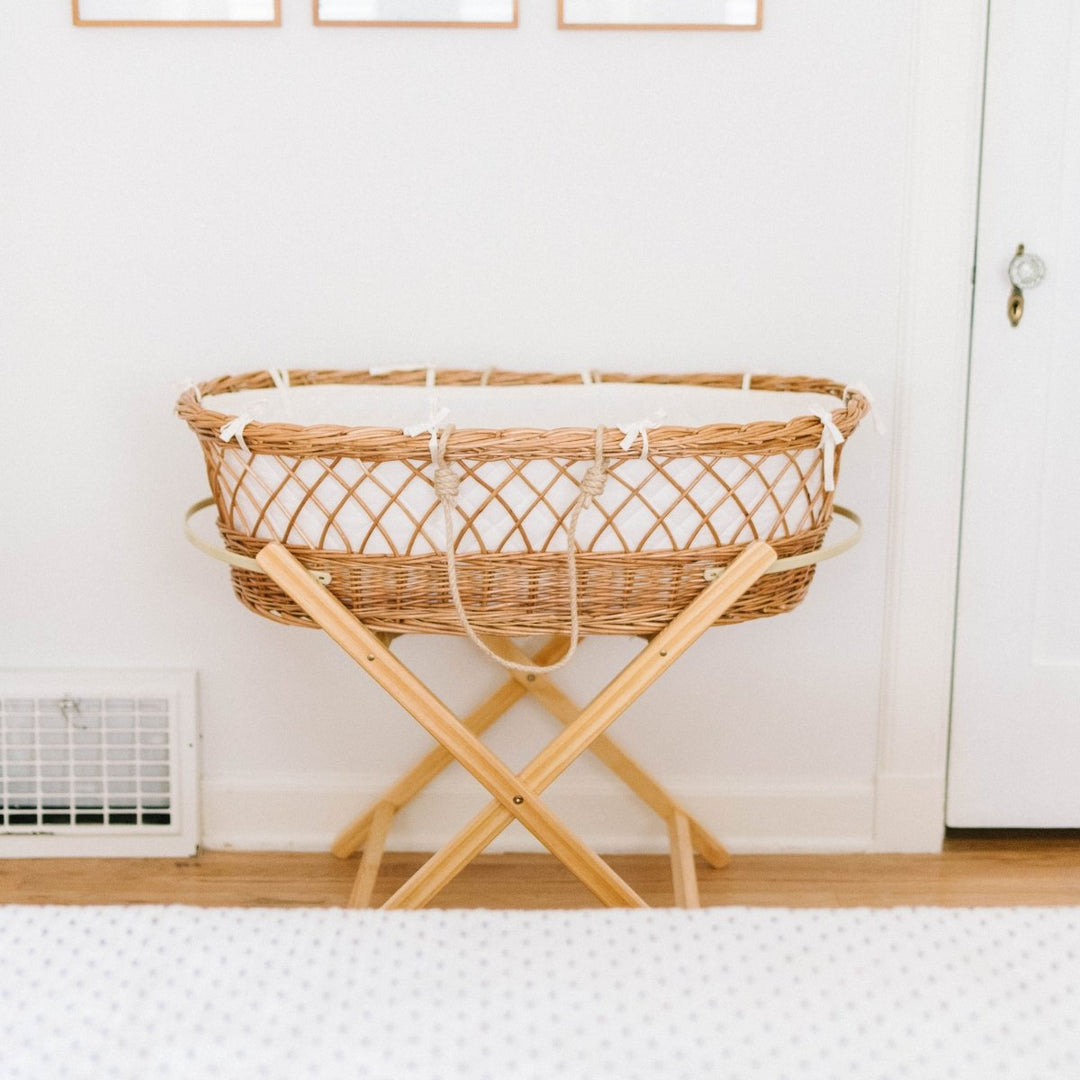 Stationary Bassinet Stand- Natural Pine