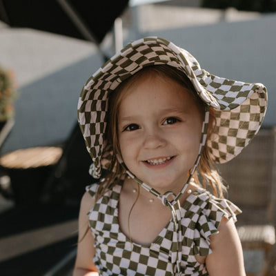 Sunhat -  Wave Chaser Olive Checker