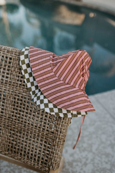 Sunhat -  Wave Chaser Olive Checker