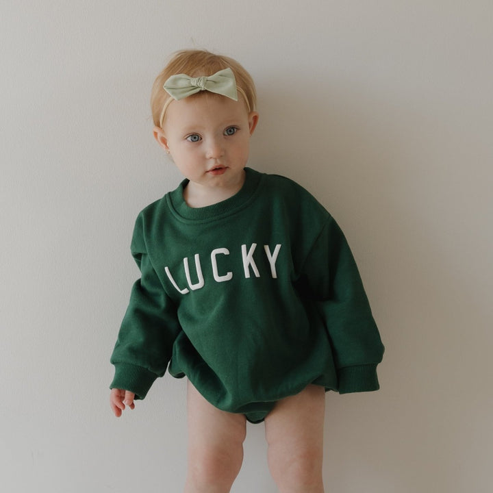 Sweatshirt Romper | Lucky