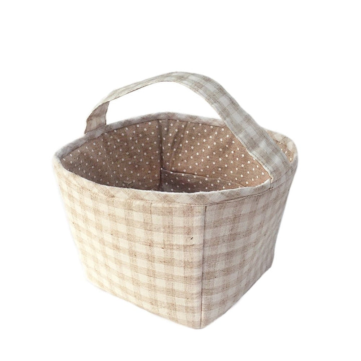 Tan Fabric Basket - Storage Caddy