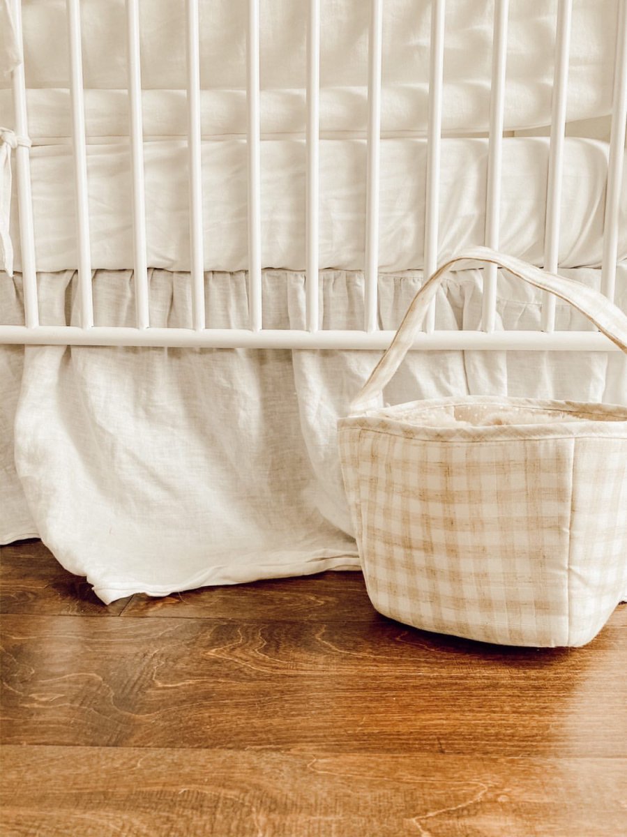 Tan Fabric Basket - Storage Caddy