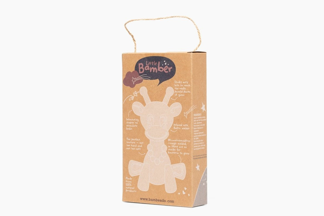The Little Bamber - Natural Rubber &amp; Baltic Amber Teething Toy