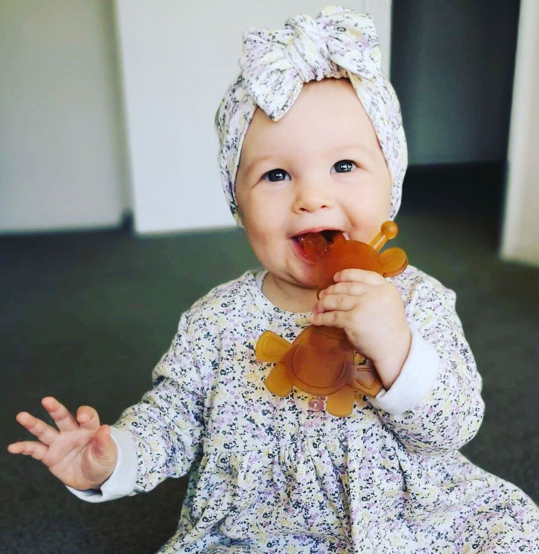 The Little Bamber - Natural Rubber &amp; Baltic Amber Teething Toy