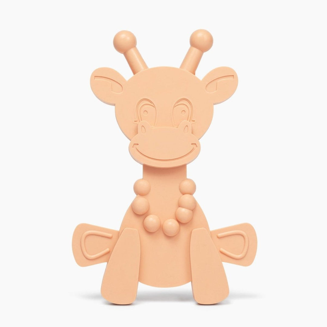 The Little Bamber - Pink - Natural Rubber &amp; Baltic Amber Teething Toy