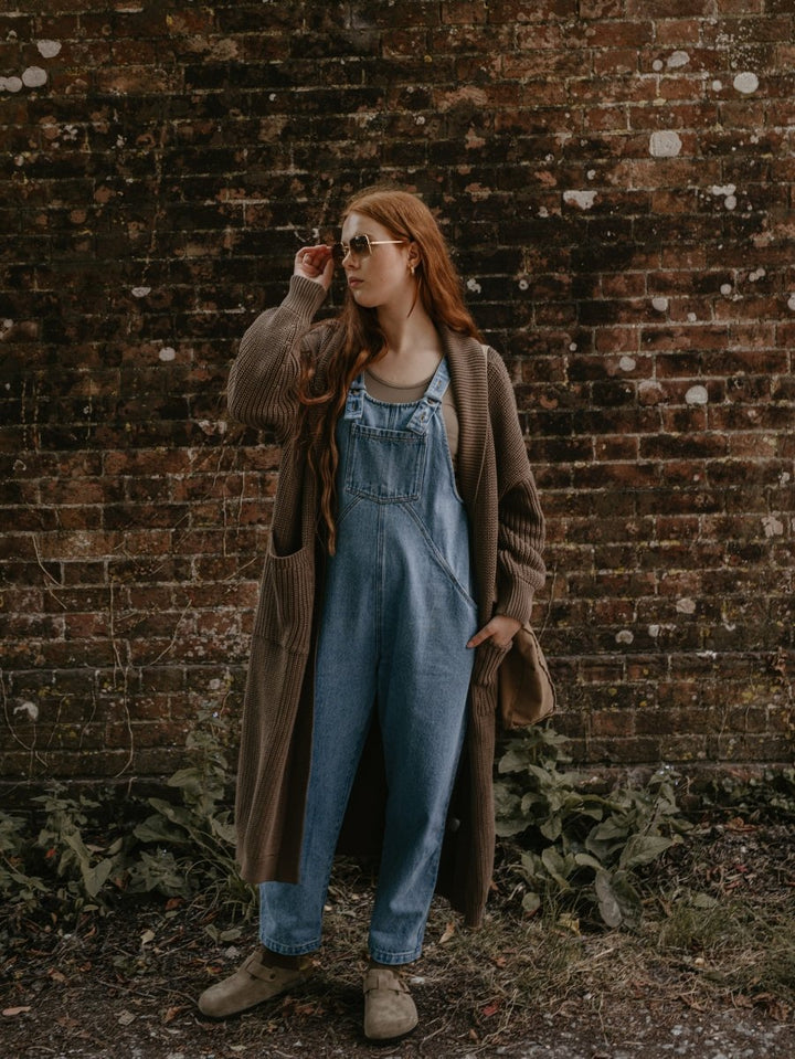 The Oversized Denim Dungaree -  Women&
