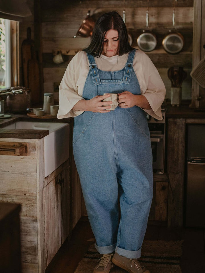The Oversized Denim Dungaree -  Women&